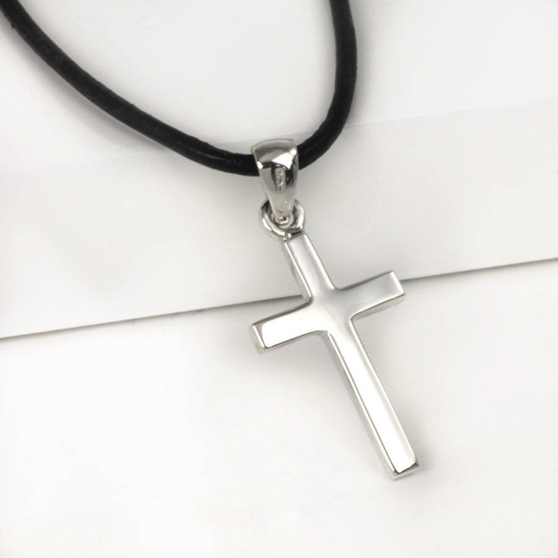 Personalised Silver Cross Necklace Personalised silver cross necklace