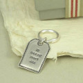 Personalised silver designer label with custom message