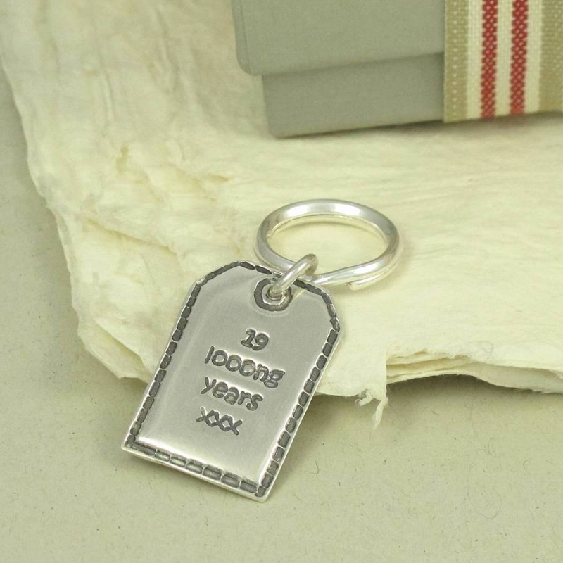 Personalised silver designer label with custom message