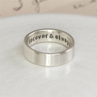 Personalised Silver Hidden Message Ring