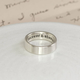 Personalised Silver Hidden Message Ring