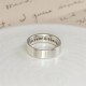 Personalised Silver Hidden Message Ring