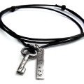 Personalised Silver Key Necklace Personalised silver key necklace