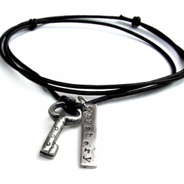 Personalised Silver Key Necklace