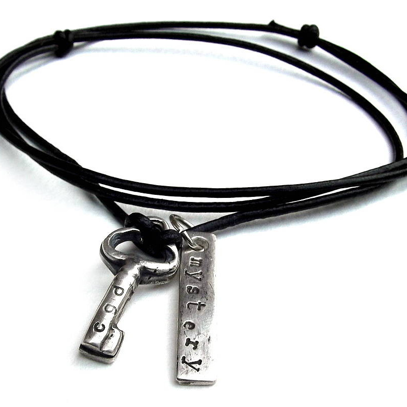 Personalised Silver Key Necklace Personalised silver key necklace