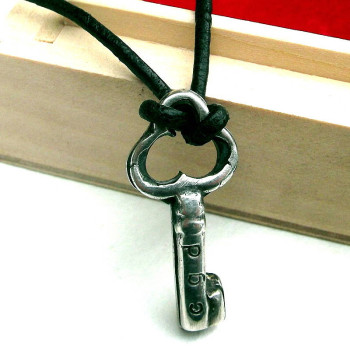 Personalised Silver Key Necklace Personalised Silver Key Necklace