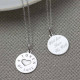 Personalised Silver And Gold Love Token Pendant