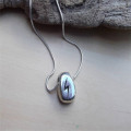 Personalised silver rune necklace