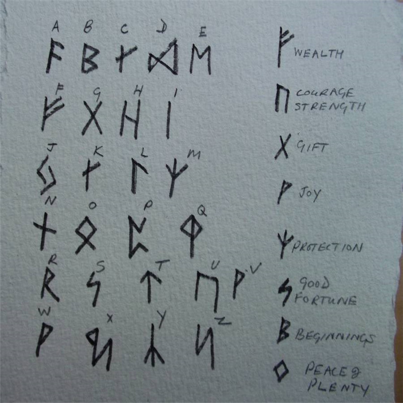 Personalised silver rune necklace product image