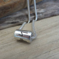 Personalised silver rune thong necklace product view