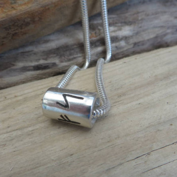 Personalised Silver Rune Thong Necklace Personalised Silver Rune Thong Necklace