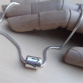 Personalised silver rune thong necklace product view