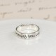 Personalised Silver Script Ring
