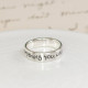 Personalised Silver Script Ring