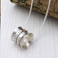Personalised Silver Spinner Pendant