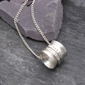 Personalised Silver Spinner Pendant Personalised Silver Spinner Pendant product image