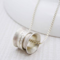 Personalised Silver Spinner Pendant Personalised Silver Spinner Pendant product image