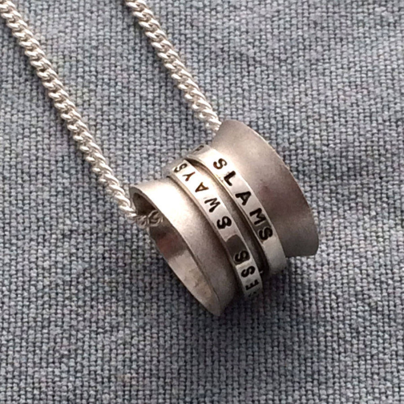 Personalised Silver Spinner Pendant Personalised Silver Spinner Pendant product image