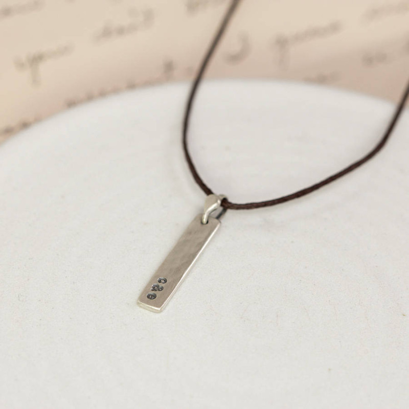 Personalised Sterling Silver Tag Necklace Personalised sterling silver tag necklace