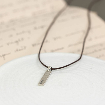 Personalised Sterling Silver Tag Necklace Personalised Sterling Silver Tag Necklace