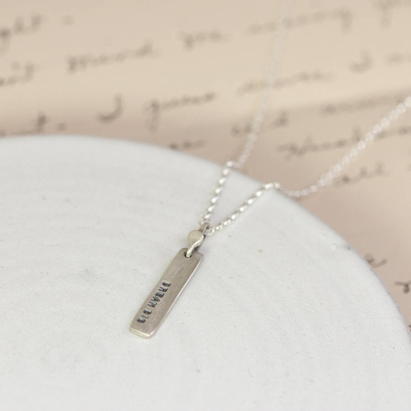 Personalised Sterling Silver Tag Necklace Personalised sterling silver tag necklace product view