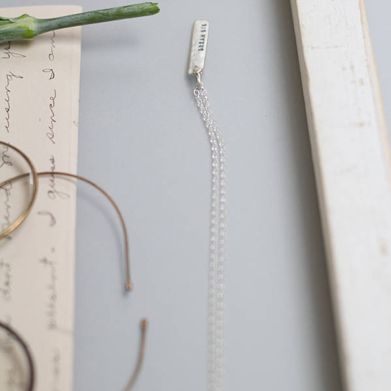 Personalised Sterling Silver Tag Necklace Personalised sterling silver tag necklace product view
