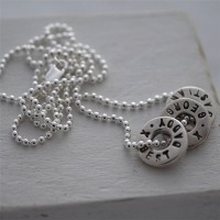 Personalised Silver Washer Necklace