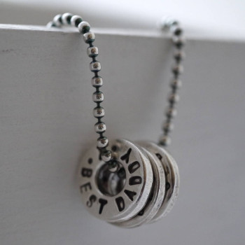 Personalised Silver Washer Necklace Personalised Silver Washer Necklace
