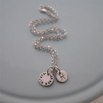Personalised Silver Zodiac Necklace