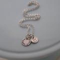 Personalised Silver Zodiac Necklace Personalised silver zodiac necklace with zodiac and personalised discs