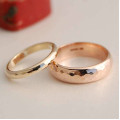 Personalised solid gold wedding band set