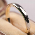 Personalised solid gold wedding band set