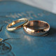 Personalised Solid Gold Wedding Band Set