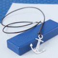 Personalised anchor necklace for men with engraved anchor pendant