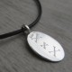 Silver Tag amp Leather Cord Necklace