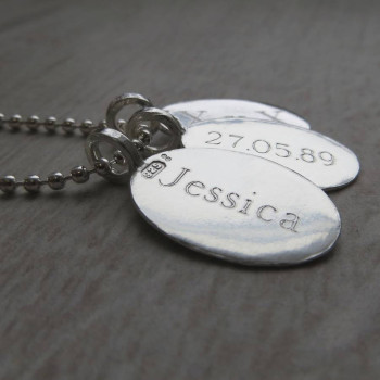 Silver Tag amp Ball Chain Necklace Silver Tag amp Ball Chain Necklace