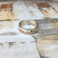 Personalised two tone gold coastline ring