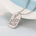 Personalised Dog Tag Necklace with Baby Birth Information Personalised dog tag necklace with baby birth information