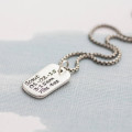 Personalised Dog Tag Necklace Detail Personalised dog tag necklace detail