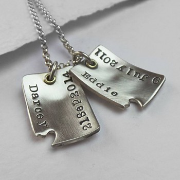 Piece Of My Heart Curved Dog Tags