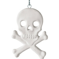 Memorabilia Porcelain Skull And Crossbones Charm