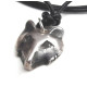 Solid Silver Fox Head Necklace