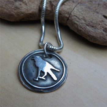 Raven Silver Pendant