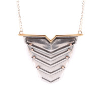 Romeo Necklace Rose Gold Vermeil And Silver