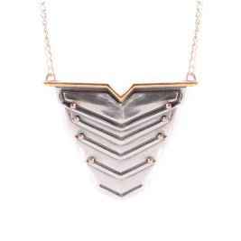 Romeo Necklace Rose Gold Vermeil And Silver