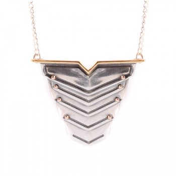 Romeo Necklace Rose Gold Vermeil And Silver