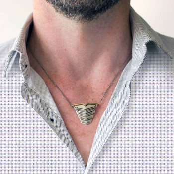 Romeo Necklace Rose Gold Vermeil And Silver Romeo Necklace Rose Gold Vermeil And Silver