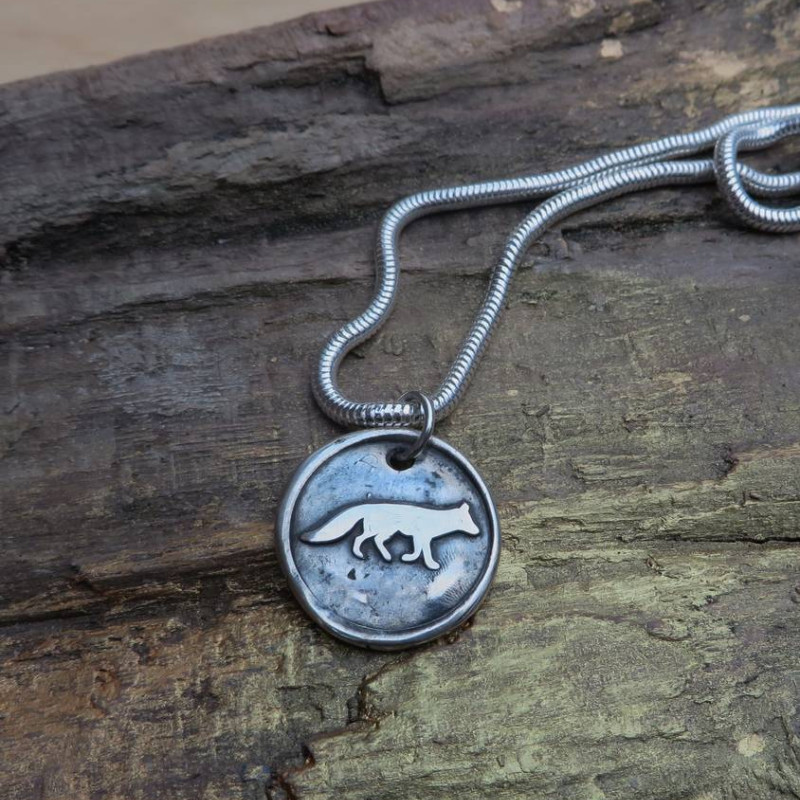 Running Fox Silver Seal jewellery