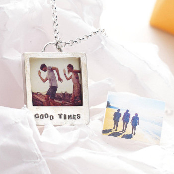 Personalised Silver Polaroid Necklace