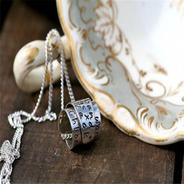 Personalised Silver Scroll Necklace